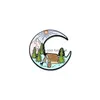 Pins Brooches Wild Scenery Car Moon Mountain Peak Enamel Brooch Pins 3Pcs/Set Ins Creative Cartoon Funny Alloy For Girls Boys Gift Dhgso