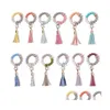 Party Gunst Sile kralen Bangle Keychain met Tassel For Women Polslet Key Ring Bracelet FY2981 FN18 Drop Delivery Home Garden Festi DHQ5H