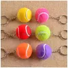 Key Rings 100Pcs/Lot Green Tennis Shaped Chain Simation Of Small Ring Diameter About 3Cm Sport Accessories Drop Delivery Jewelry Dhznr