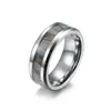 Trouwringen 8mm Zwart Camo Tungsten Carbide Ring Voor Mannen Eenvoudige Band Vinger Camouflage Comfort Fit Maat 8 tot 13