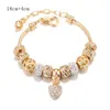 Strand Fashion Crystal Cute Heart Kobiet Dziewczyny Charm Bracelets Wysokiej jakości koraliki Połącz biżuterię Pulsera