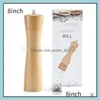 Kruidenkruidgereedschap Beech Pepper molen 8 inch 10 keramische kern handmatige vaste houten molen mtipurpose zout keuken drop levering home gar dhnu6