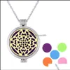 Pendant Necklaces Locket Necklace Aroma Jewelry Magnetic Butterfly Felt Pads Diffuser Drop Delivery Pendants Dhyx4