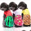 Vêtements de chien Printemps Été Pet Gilet Tshirt Mignon Pastèque Crabe Imprimé Chemise Vêtements Pour Chiens Chats Chiot Sans Manches Drop Del Dhgarden Dhwf8