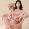 Varine de la flanelle pour femmes Femmes de pyjamas épais chauds