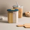 Storage Bottles Fashion Cereal Dispenser Smell-less PP Container Box Transparent Jar For Kitchen