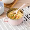 Bowls Large Lunch Box Bowl Stainless Steel With Handle And Lid Spoon Instant Noodle Soup Salad Dessert Double-Layer Tableware