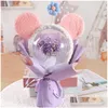 Couronnes De Fleurs Décoratives Couronne De Fleurs De Noël Saint Valentin Cadeau Rose Bouquet Fl D'étoiles Tournesol Drop Delivery Home Garden Dhucg