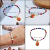 Beaded Leaves armband kvinnliga smycken grossist Colorf Stone Armband Drop Delivery DH5WF