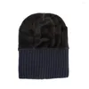 Bérets Plus Velours Hiver Chaud Chapeau Bonnet Mode Casquettes De Course Pour Hommes Femmes Protéger L'oreille Tricoté Ski Cyclisme Épais Polaire Skullies