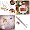 Bbq Tools Accessories Stainless Steel Marshmallow Roasting Sticks Extending Roaster Telesco Cooking/Baking/Barbecue 0509 Drop Deli Dh1Fr