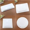 Plates Pure White Ceramic Dinner Plate Sushi Cake Pan Western Steak Fruit Tray Snack Dish Restaurant Tableware