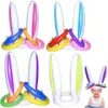 2023 PVC inflable Pascua conejo oreja férula pascua orejas de conejo bucle juguete Conejos cabeza juego virolas piscina flotador juguetes fiesta decoración T02WOT1