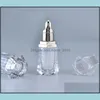 Garrafas de embalagem garrafa de gotas de gotas de acr￭lico vazio para ￳leos essenciais Gold SN3605 Drop Drop Office Business Industrial Dhryu