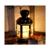 Candle Holders Hanging Lantern Holder Hollow Tealight Candlestick Vintage Golden Moroccan Drop Delivery Home Garden Dhhbx