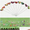 Décorations de jardin Long bâton papillon artificiel décoration de la maison 50 pcs / lot décor papillons extérieurs BH4611 livraison directe patio la dhlbj