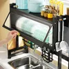 Dish Racks Cabinet Door Sink Countertop Storage With Organizer Kitchen Multi-function washer Drain 230111