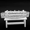 Diadèmes et couronnes de mariage en cristal de couleur argent, couvre-chef de princesse reine en Zircon, accessoires pour cheveux de mariage