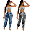 Jeans femme Casaul femmes pantalons survêtement couleur Patchwork ample Cargo longue automne haute rue vêtements pour tenue