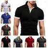 Men's Casual Shirts Mens Quick Drying Sport Soild T Exercise Tennis Polo Shirt Plus Size Short Sleeve Men Gym Outfit 5xl