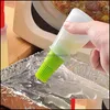 BBQ Tools Tillbehör Portable Sile Oil Bottle With Brup Grill Borstes Liquid Pastry Kök Bakningsverktyg Drop Delivery Home Garde DHC7P