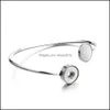 Polsino in acciaio inossidabile con bottone a pressione Bangle Gioielli Mini 12Mm Snaps Bracciale per donna Coppia bracciali Drop Delivery Dhmuc