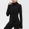 Camicie attive Camicia da yoga a maniche lunghe Allenamento fitness Top sportivi Abbigliamento da palestra Esercizio da donna Corsa Giacca con cerniera ad asciugatura rapida Cappotto Abbigliamento sportivo