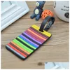 Altro Home Garden Colorf Sile Baggage Tag Portatile per valigia Lage Bag Antilost Scrittura Etichetta Parti Accessori Drop Delivery Dhgt6