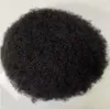 Pezzo di capelli umani vergini brasiliani 4mm Afro Kinky Curl Parrucca maschile 8x10 Toupee in pizzo pieno per uomo