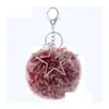 Klasyna Smycze 8 cm klawisza FUR FUR BALL POM BLUCZ POMPOM PEARL STAR ARTICICATIC Rabbit Animal For Can Work Pierścień Dostawa F Dh9nw