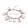 Anklets Bohemia Fashion Jewelry Shell Summer Beach Ankle Bracelet On Lady Accessories Drop Delivery Dh4Xr