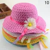 Wide Brim Hats Princess Straw Hat Fashion Children's Sun Flower Kids Baby Pography Outdoor Sunscreen Visor Cap Girl Boys Beach