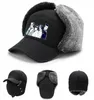 Berets Anime Golden Kamuy Logo Winter Warm Cap Cold Proof Cotton Hat Outdoor Ski Pullover Ear Protection Lei Feng