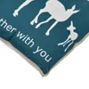 Pillow Throw Skin Friendly Cartoon Pattern 2 In 1 Portable For Office Home Travel