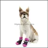 Dog Apparel Antislip Socks Controle de tra￧￣o para botas de desgaste interno Sapatos Prote￧￣o da pata Mticolor Escolha 4pcs Conjunto Drop Drop Home G ote7K
