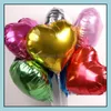 Party Decoration 18 Inch Love Heart Foil Balloon 50st/Lot Children Birthday Balloons Wedding Decor SN3633 Drop Delivery Home Garden DHM7I