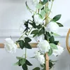 Dekorativa blommor 200 cm konstgjorda rosen vinrankor falska rosor blommor vinsty murgröna bröllop fest dekoration hem trädgård dekor