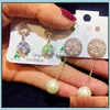 Charme Neue Koreanische Stil Frauen 925 Silber Nadel Zirkon Perle Ohrringe Valentinstag Mädchen Geschenk Aussage Großhandel 320 T2 Drop liefern Dhrvf