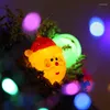 سلاسل زخرفة عيد الميلاد LED LED Strin Garland Snowflakes for Home Fairy Year Xmas Decor Room Room