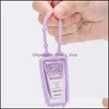 Packing Bags Hand Sanitizer Bottle Holder 30Ml Travel Size Portable Soft Sile Er With Keychain Soap Bag Drop Delivery Office School Otv8I