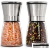 Mills Stainless Steel Salt And Pepper Grinder Adjustable Ceramic Sea Mill Kitchen Tools Drop Delivery Home Garden Dining Bar Dhvrq