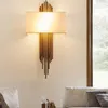 Lampa ścienna postmodernistyczna retro inżynieria światła projektant designerska tkanina pokrywka żelaza el dioda Lightwall