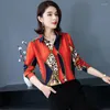 Blouses feminina Mulheres Manga longa Blusa de outono Camisa do escritório elegante trabalho Top Blusas Mujer de Moda