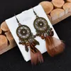 Hoop Earrings Feather For Ladies Long Temperament Japanese And Korean Tassel Bohemian Accessories