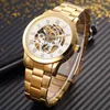 Armbanduhren Herren Skelettuhren Luxus Gold Mechanische Uhr Edelstahlband Automatik Arloji Pria Relojes