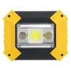 Lanterne portatili COB LED Spotlight Lampada da lavoro USB ricaricabile 18650 Batteria esterna per emergenza campeggio di caccia