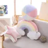 Подушка сиденье Candy Cloud Cloud Star Moon Plush Coll Clorfful Rainbow Gift для друга диван домашний декор