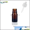 Inpakkende flessen Langdurige levering 5 ml Be Glas met kinderveilige dop en tip Dropper E Liquid Essential Oil Drop Delivery Office School OTQXA