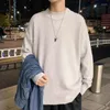 Herentruien mannen 2023 herfst winter mode solide kleur gebreide tops losse casual trui mannelijke mock nek pullovers l03