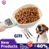 Dog Bowls Feeders Pet Bowl for s Measuring Spoon Feeder Cats Electronic Food Dry Dispenser Pets Acessorios Weighing Scale 230111